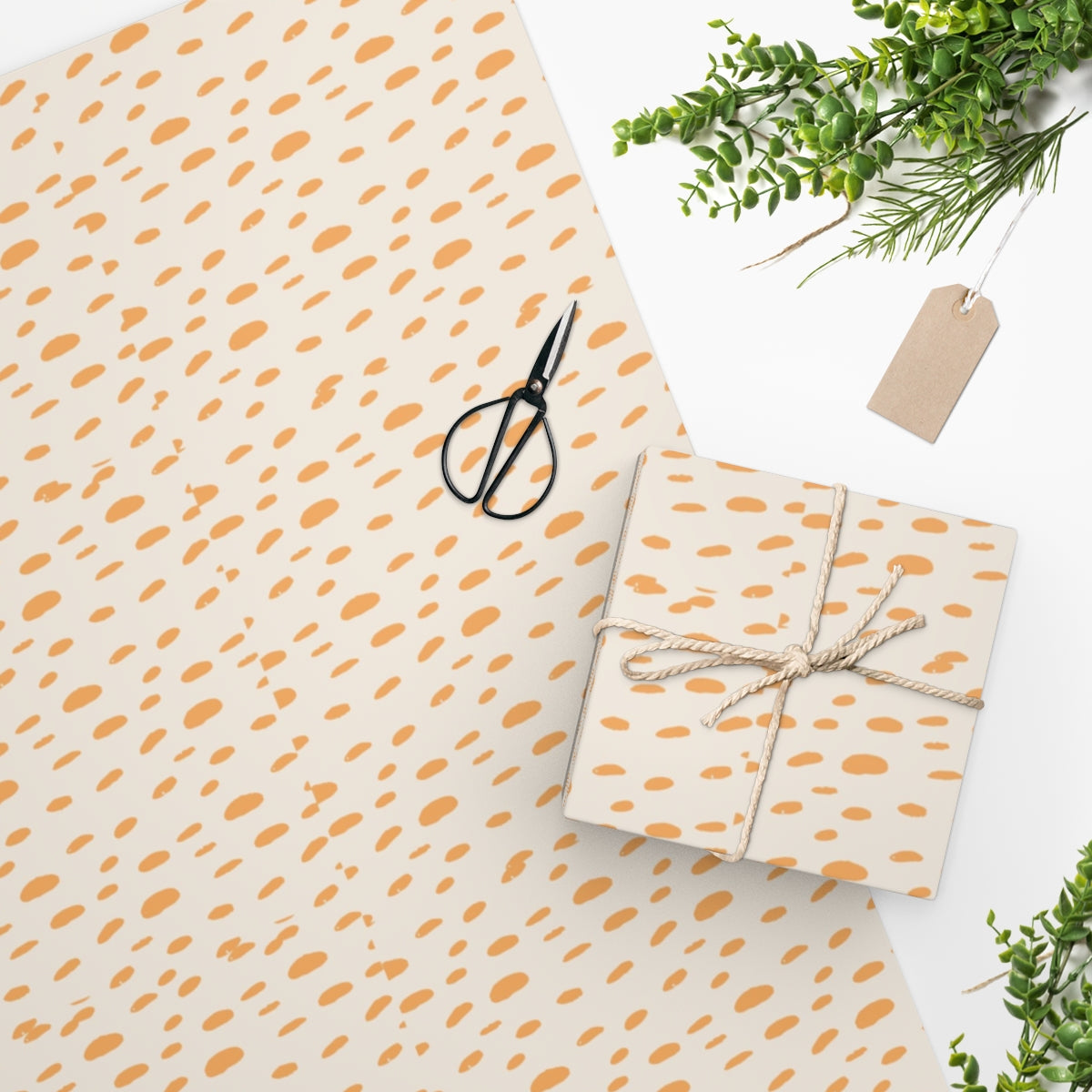 Luxury Gift Wrap - Copper Polka Dot - Wrapping Paper