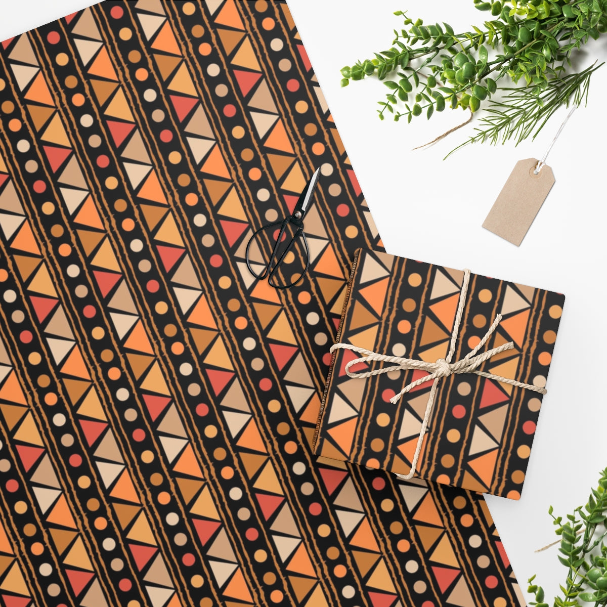 Luxury Gift Wrap - Mali Sands, Black - Wrapping Paper