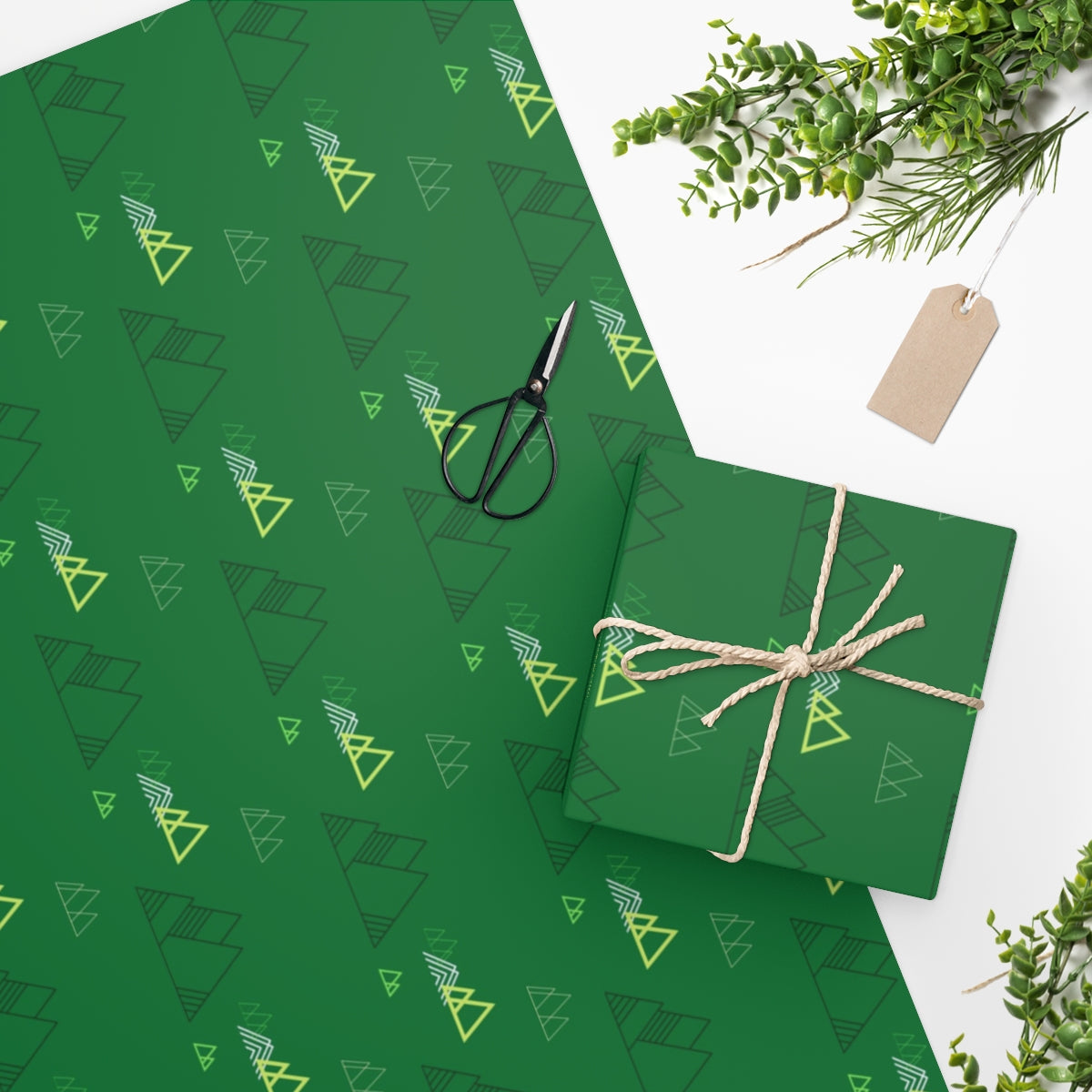 Luxury Gift Wrap - Mountain Green - Wrapping Paper – The Copper Fruit