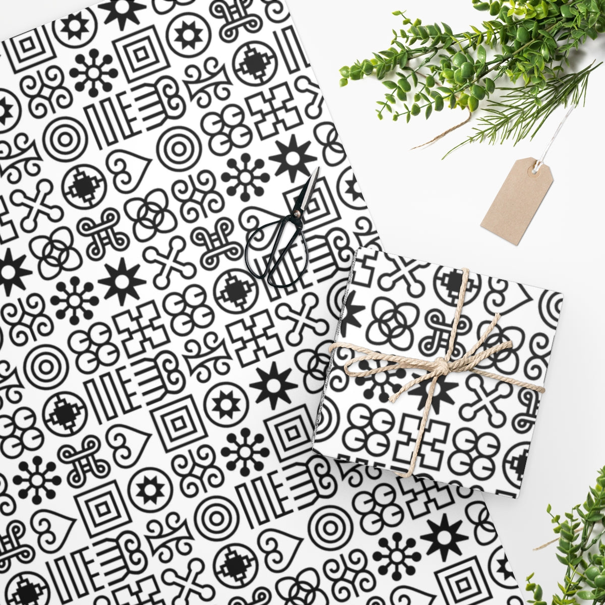 Luxury Gift Wrap - Adinkra Symbols - Wrapping Paper