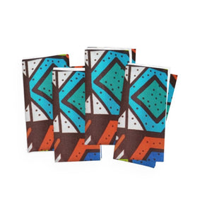 (SECONDS) Napkin Set - African Mud Cloth, Neon  Blue | Ntoma, Ankara