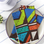 Load image into Gallery viewer, (SECONDS) Napkin Set - African Mud Cloth, Neon  Blue | Ntoma, Ankara
