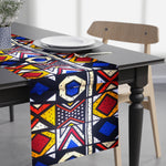 Load image into Gallery viewer, Dining Table Runner &amp; Napkin Set - African Mud Cloth, Neon | Ntoma, Ankara
