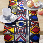 Load image into Gallery viewer, Dining Table Runner &amp; Napkin Set - African Mud Cloth, Neon | Ntoma, Ankara
