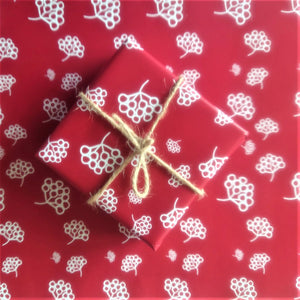 Luxury Gift Wrap - Berries, Red - Christmas Wrapping Paper