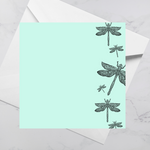 Load image into Gallery viewer, Luxury Greeting Card - Dragonfly | Blank Inside.
