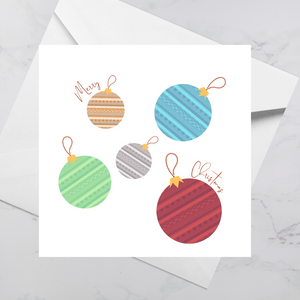 FSC 100% Recycled Greeting Card pack – Kente Mix Baubles | Pack of 5, Blank Inside