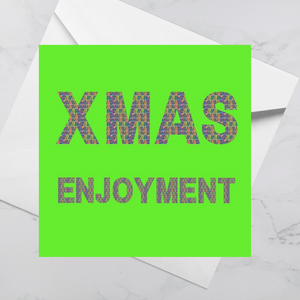 Recyclable Greeting Card  – Christmas Enjoyment | Blank Inside, Neon, Kente