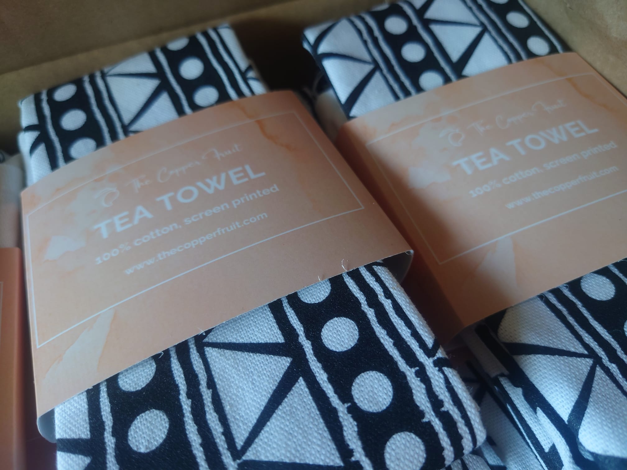 Tea Towel - Mali Sands, Mono | 100% Cotton, Screen Printed
