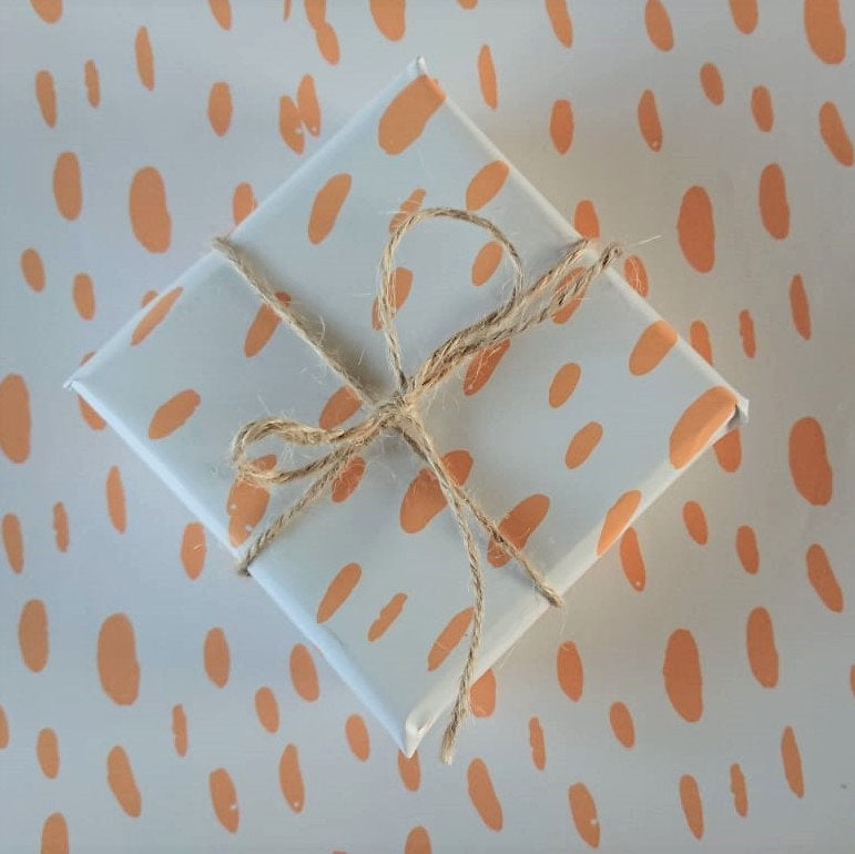 Luxury Gift Wrap - Copper Polka Dot - Wrapping Paper