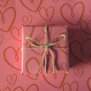Luxury Gift Wrap - Pink Hearts - Wrapping Paper