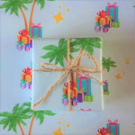 Load image into Gallery viewer, Luxury Gift Wrap - Gift Palm Oasis - Christmas, Kids Wrapping Paper
