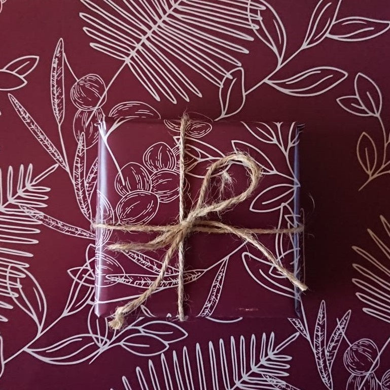 Luxury Gift Wrap - Wine Leaves - Wrapping Paper