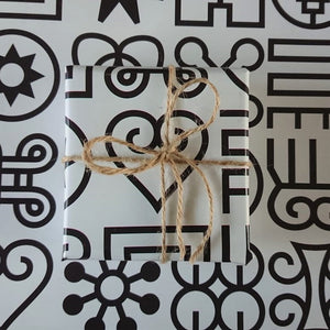 Luxury Gift Wrap - Adinkra Symbols - Wrapping Paper