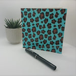 Load image into Gallery viewer, Luxury Greeting Card - Blue Leopard | Blank Inside.
