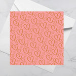 Load image into Gallery viewer, Luxury Greeting Card - Pink Hearts | Blank Inside
