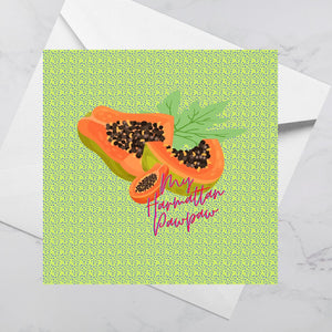 Luxury Greeting Card - Harmattan Pawpaw | Blank Inside