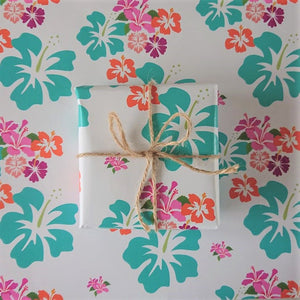 FSC 100% Recycled Gift Wrap - Hibiscus - Wrapping Paper