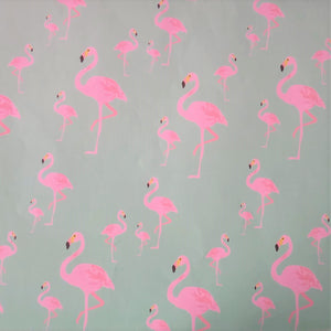 Luxury Greeting Card & Gift Wrap Set - Flamingo | Blank Inside.
