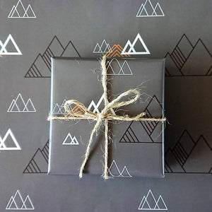 Luxury Gift Wrap - Mountain Black - Wrapping Paper
