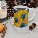 Load image into Gallery viewer, Ceramic Mug - Yellow Peacock
