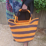 Load image into Gallery viewer, Bolga U Shopper Basket | Hand Woven, Eco Friendly
