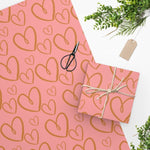 Load image into Gallery viewer, Luxury Gift Wrap - Pink Hearts - Wrapping Paper
